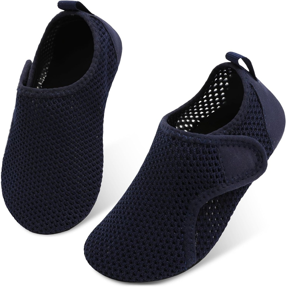 image:imageLRUN Toddler Water Shoes Quick Dry Kids Swim Shoes Barefoot Boys Girls Aqua Socks for Beach Pool Surfing Yoga NonSlipNavy Blue