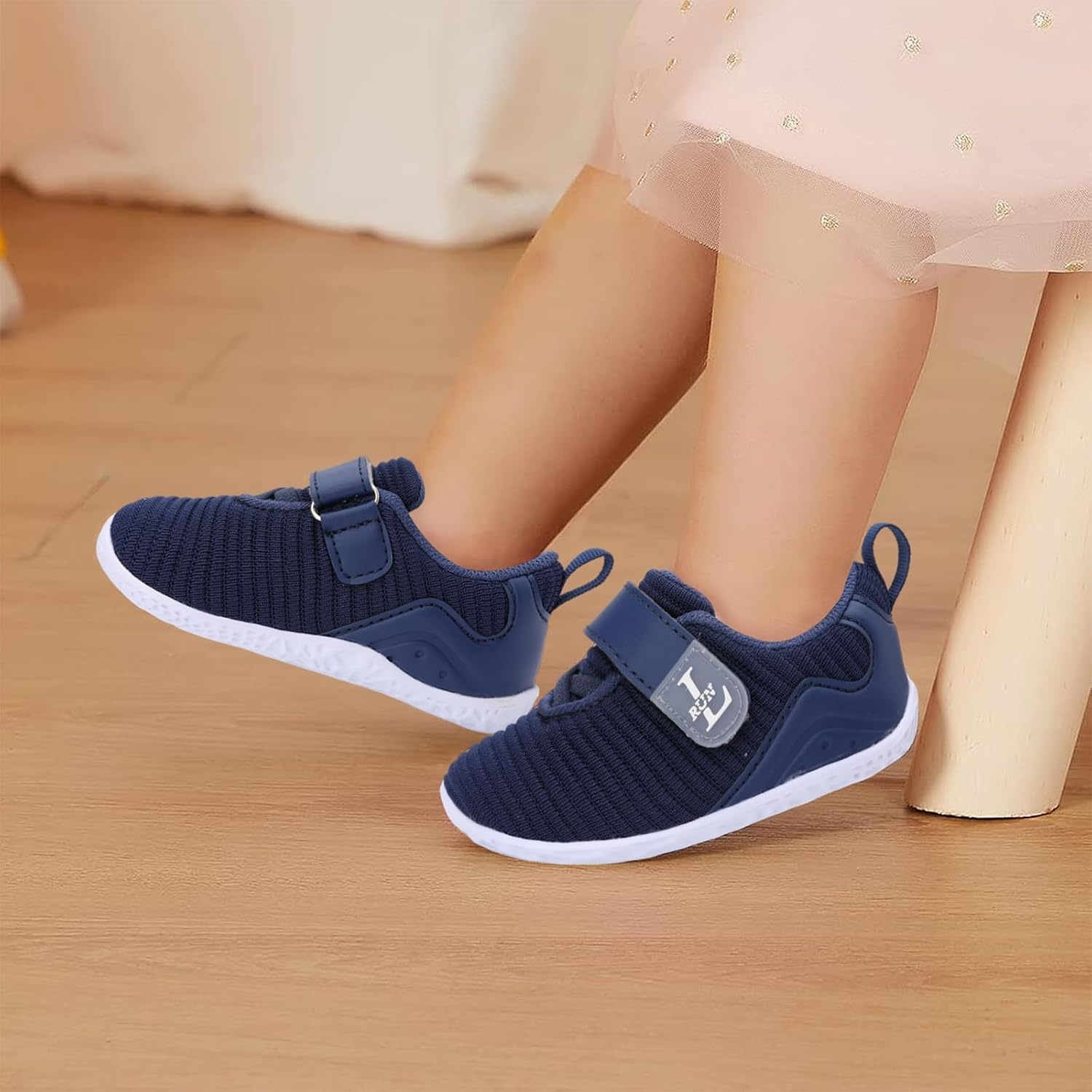 image:imageLRUN Toddler Barefoot Shoes Wide Toe Box amp ZeroDrop Sneakers for Boys amp Girls Lightweight Walking amp Running Shoes for Indoor amp Outdoor PlayNavy
