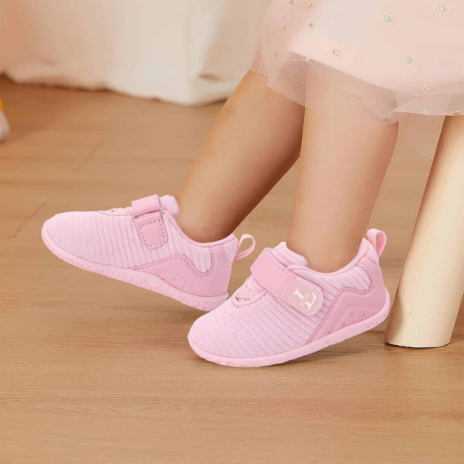 image:imageLRUN Toddler Barefoot Shoes Wide Toe Box amp ZeroDrop Sneakers for Boys amp Girls Lightweight Walking amp Running Shoes for Indoor amp Outdoor PlayPink