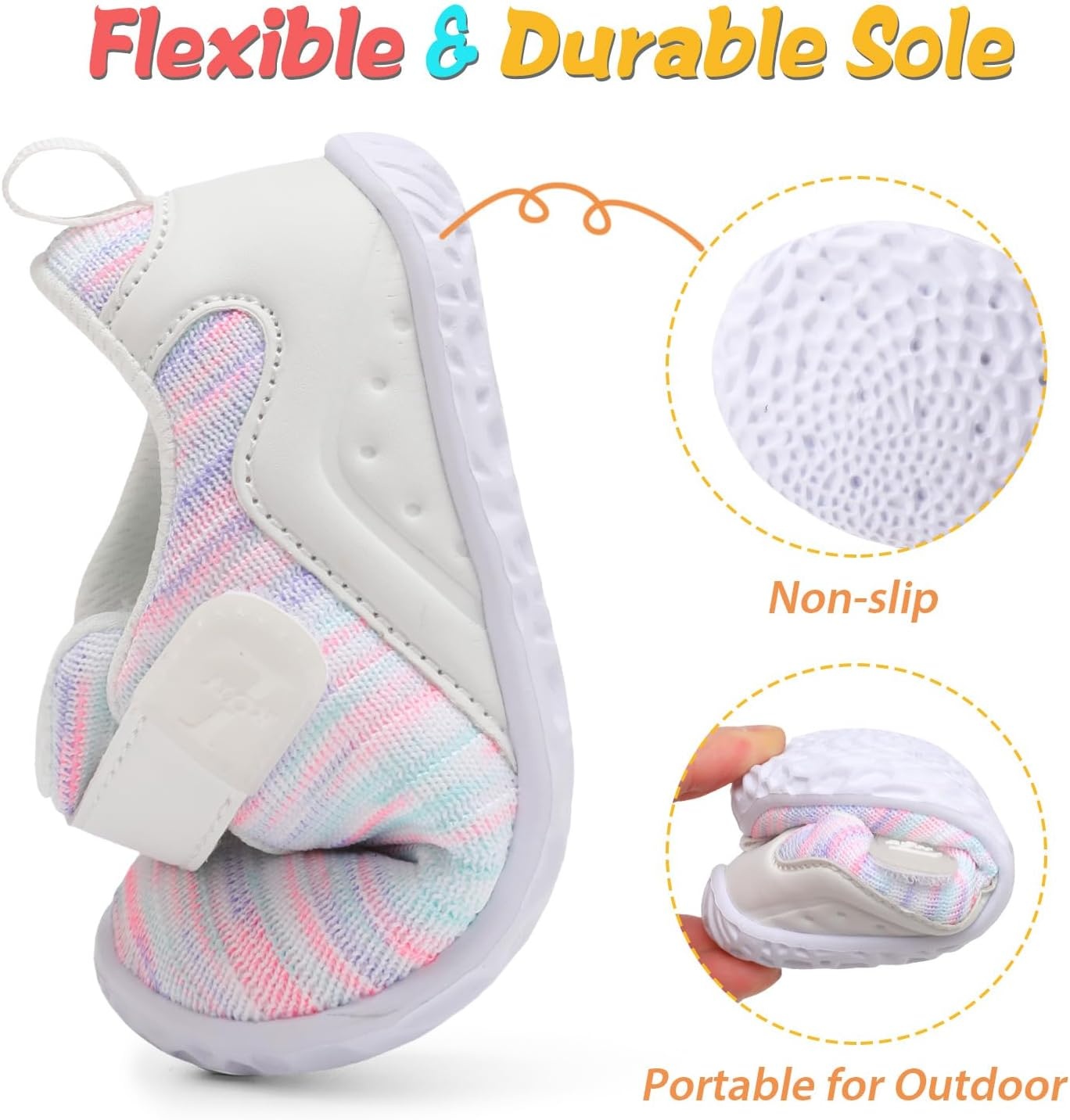 image:imageLRUN Toddler Barefoot Shoes Wide Toe Box amp ZeroDrop Sneakers for Boys amp Girls Lightweight Walking amp Running Shoes for Indoor amp Outdoor PlayWhite Mix