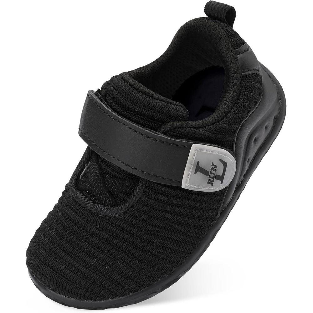 image:imageLRUN Toddler Barefoot Shoes Wide Toe Box amp ZeroDrop Sneakers for Boys amp Girls Lightweight Walking amp Running Shoes for Indoor amp Outdoor PlayAll Black