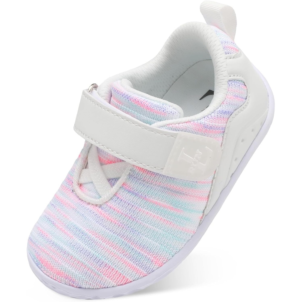 image:imageLRUN Toddler Barefoot Shoes Wide Toe Box amp ZeroDrop Sneakers for Boys amp Girls Lightweight Walking amp Running Shoes for Indoor amp Outdoor PlayWhite Mix